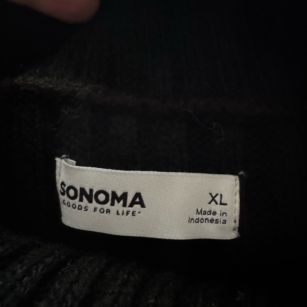Sonoma Black and White Cowl Neck Sweater dress - Picture 4 of 7